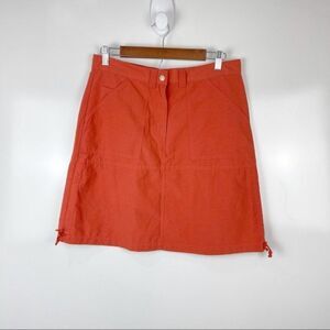 Woolrich Orange A-Line Mini Skirt Pockets Outdoors Casual Women's Size 10